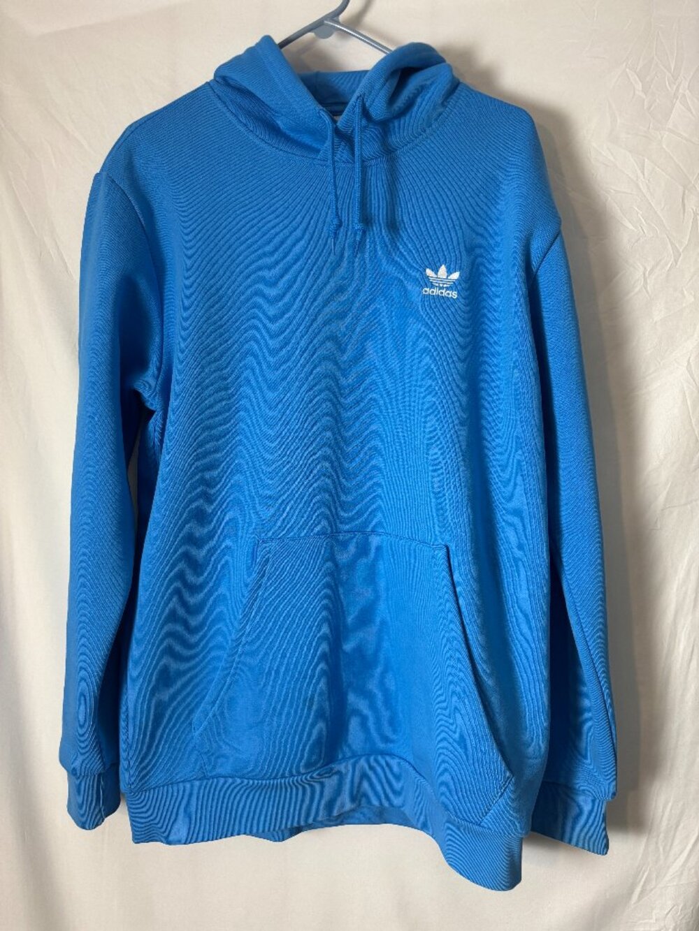 Adidas Originals Blue Trefoil Pullover Hoodie Size Large